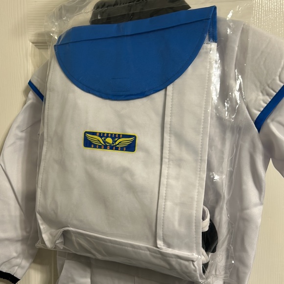 Astronaut halloween costume. Size S 4-6. Jumpsuit white blue - Picture 8 of 9